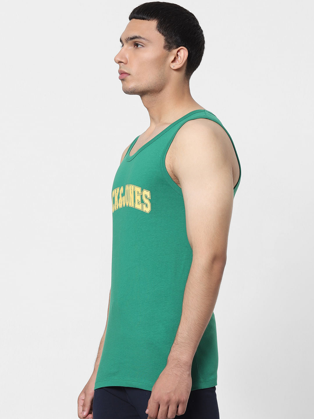 Green Logo Print Vest