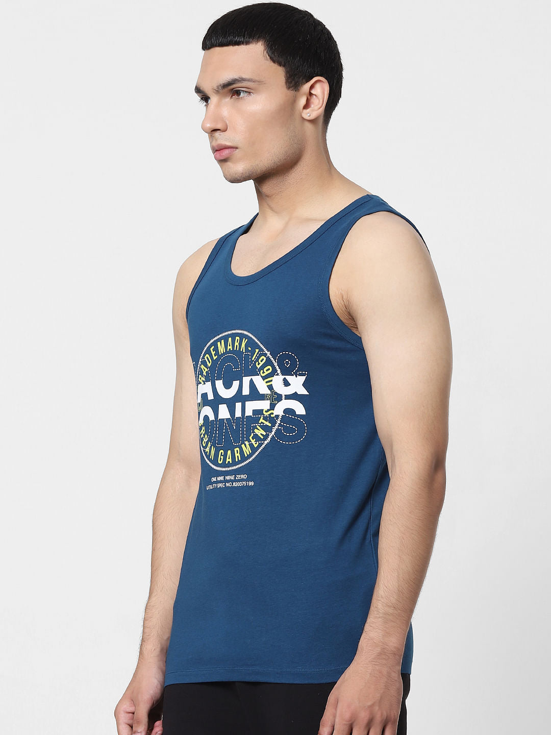 Blue Logo Print Vest