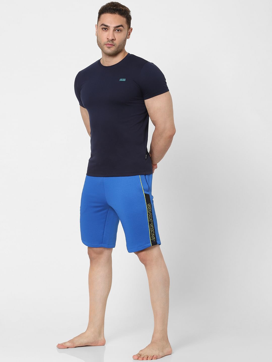 Blue Tape Detail Sweatshorts