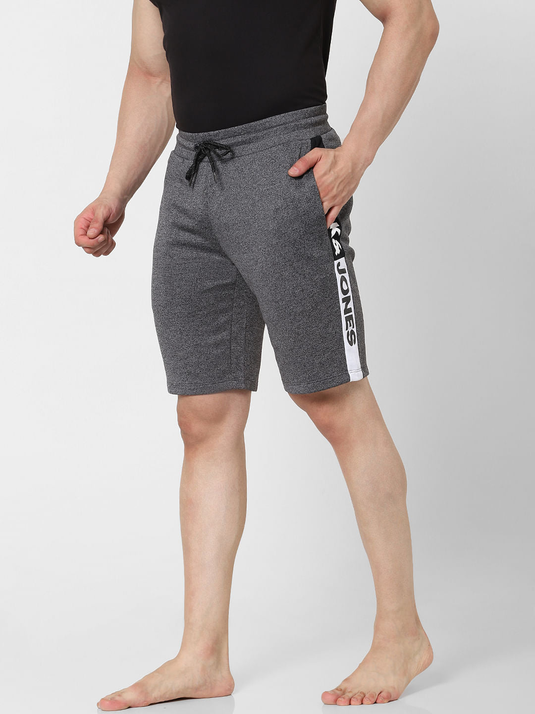 Grey Tape Detail Sweatshorts