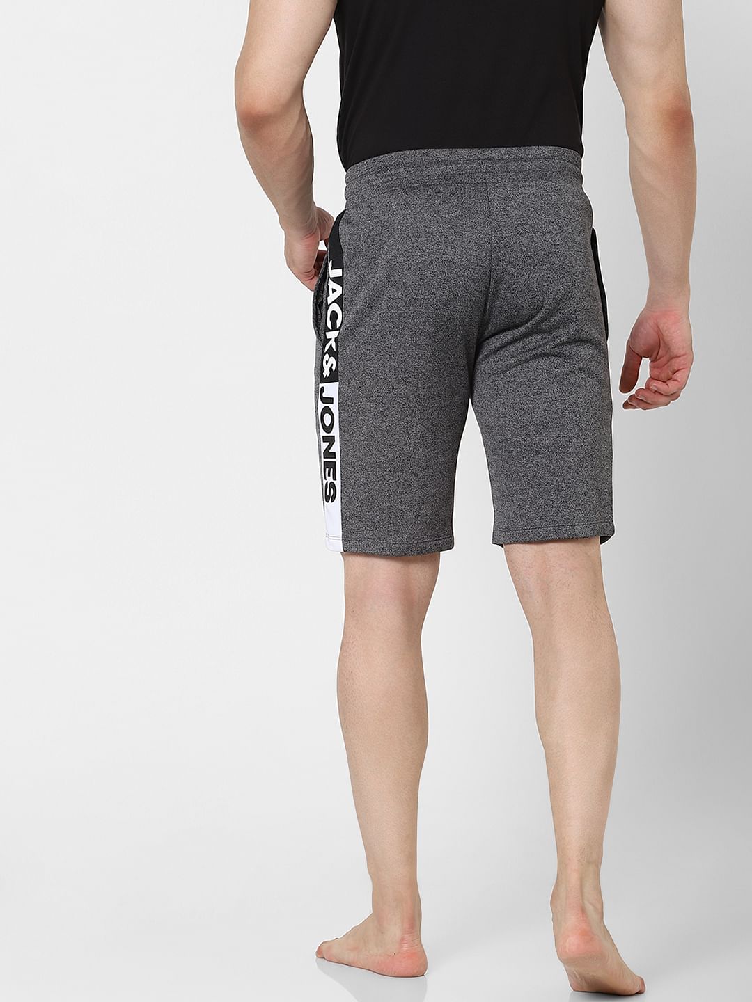 Grey Tape Detail Sweatshorts