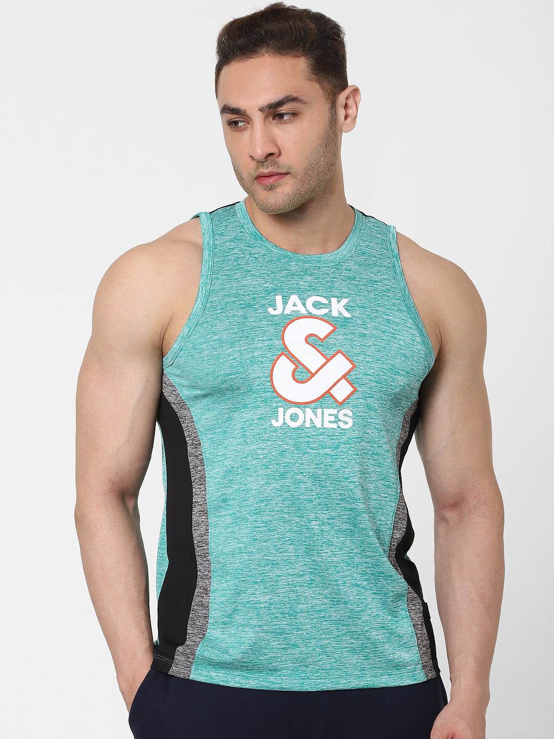 Green Logo Print Vest
