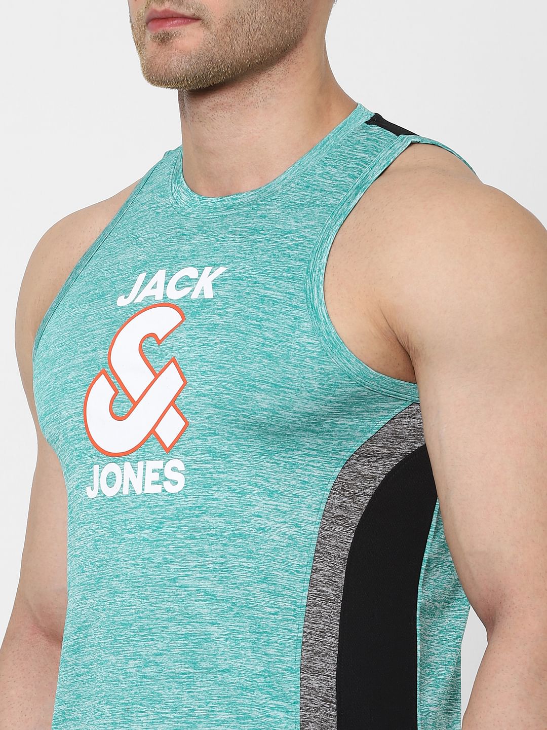 Green Logo Print Vest