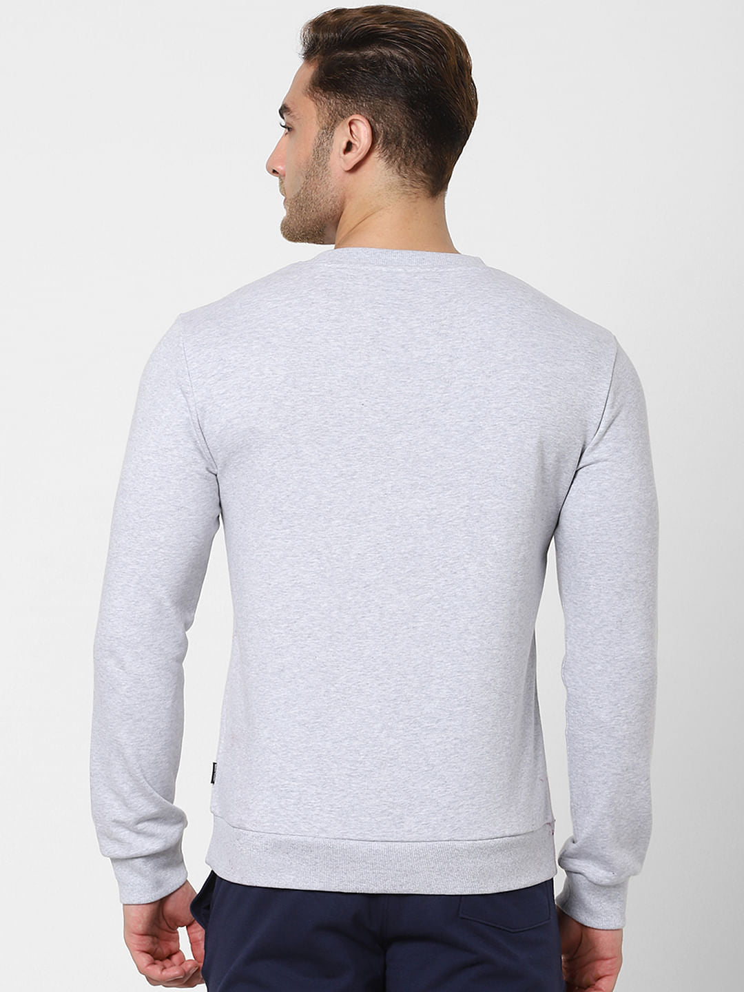 Grey Logo Print Sweatshirt