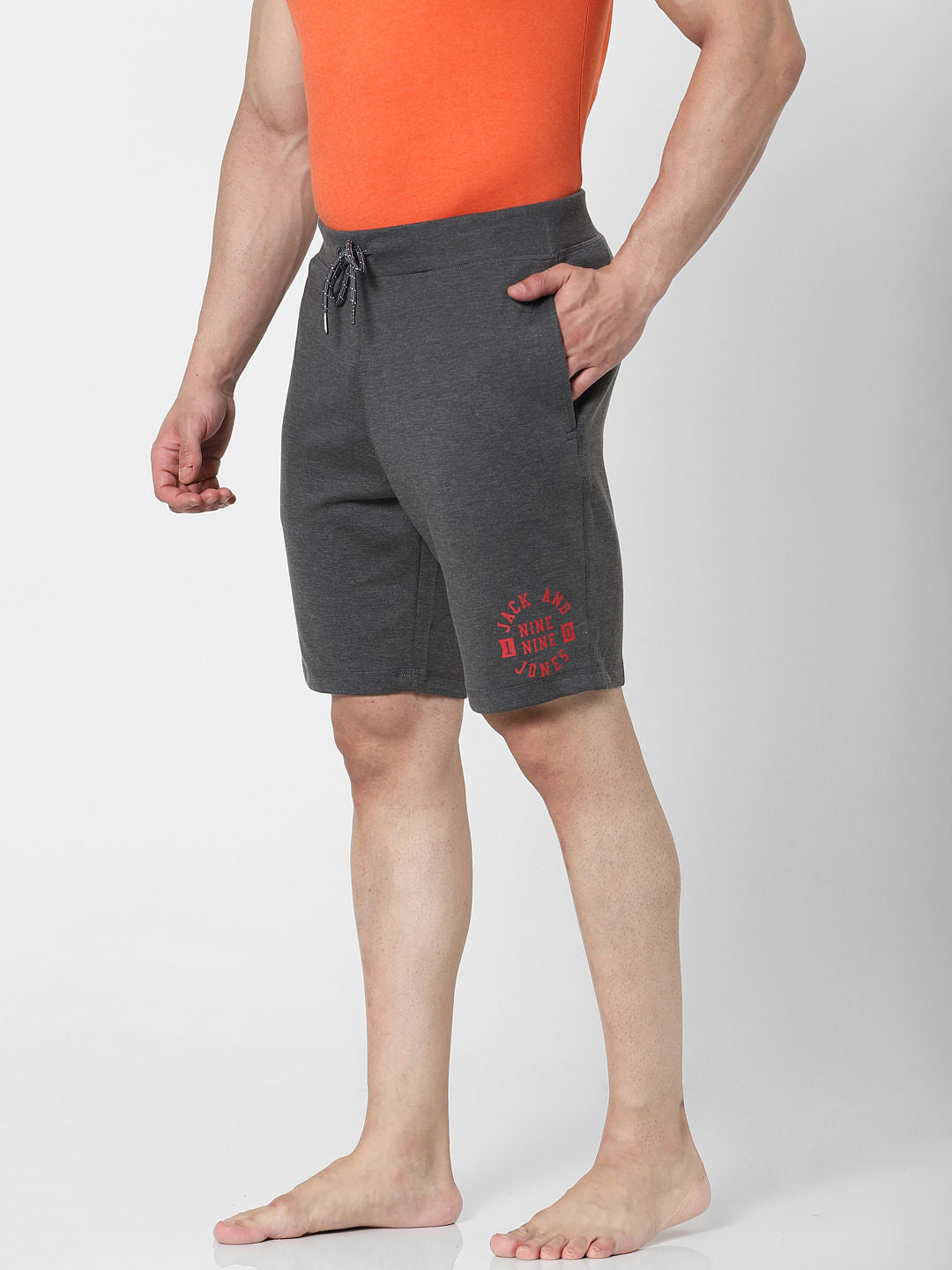 Grey Mid Rise Sweatshorts