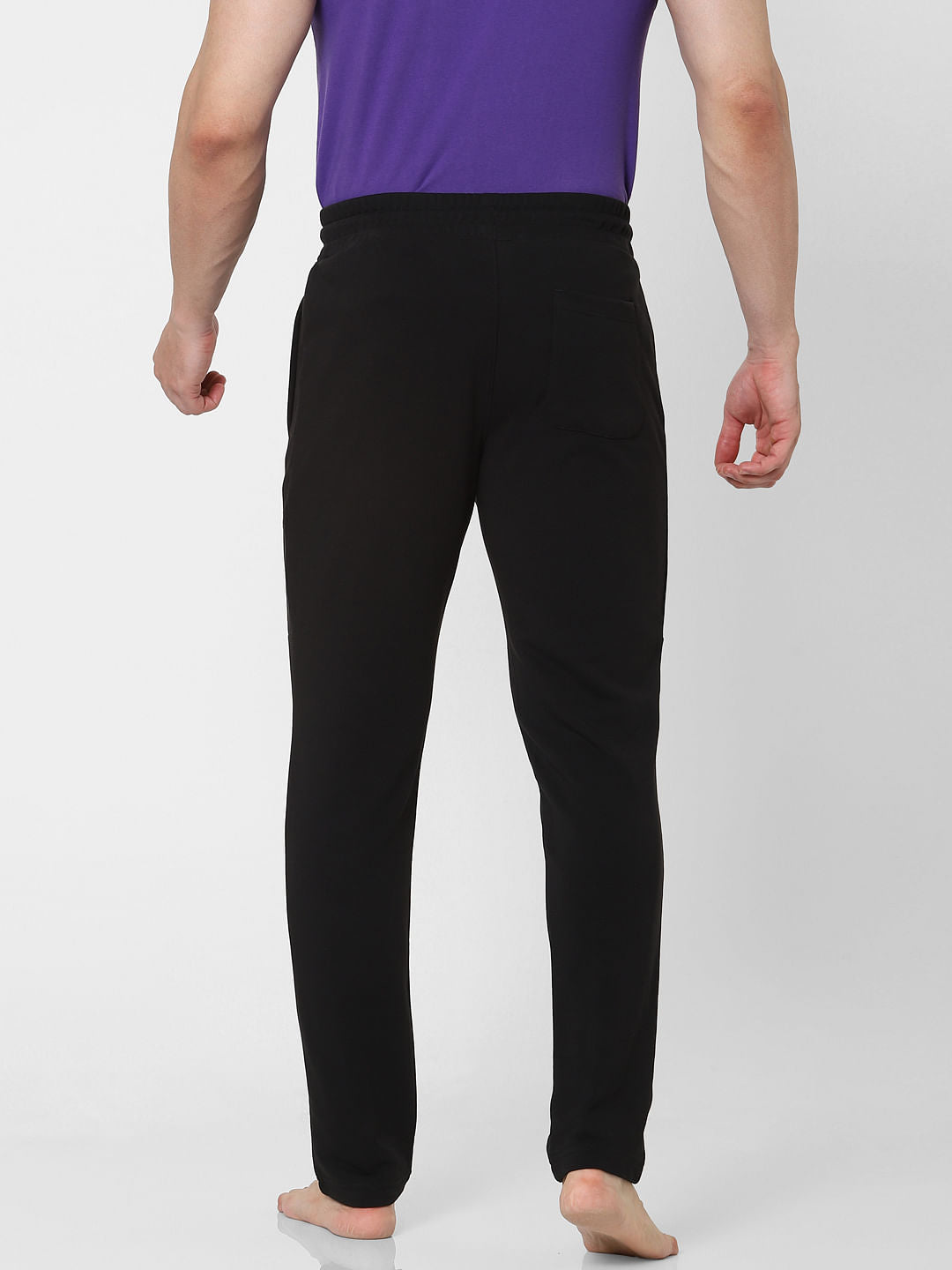 Black Mid Rise Trackpants