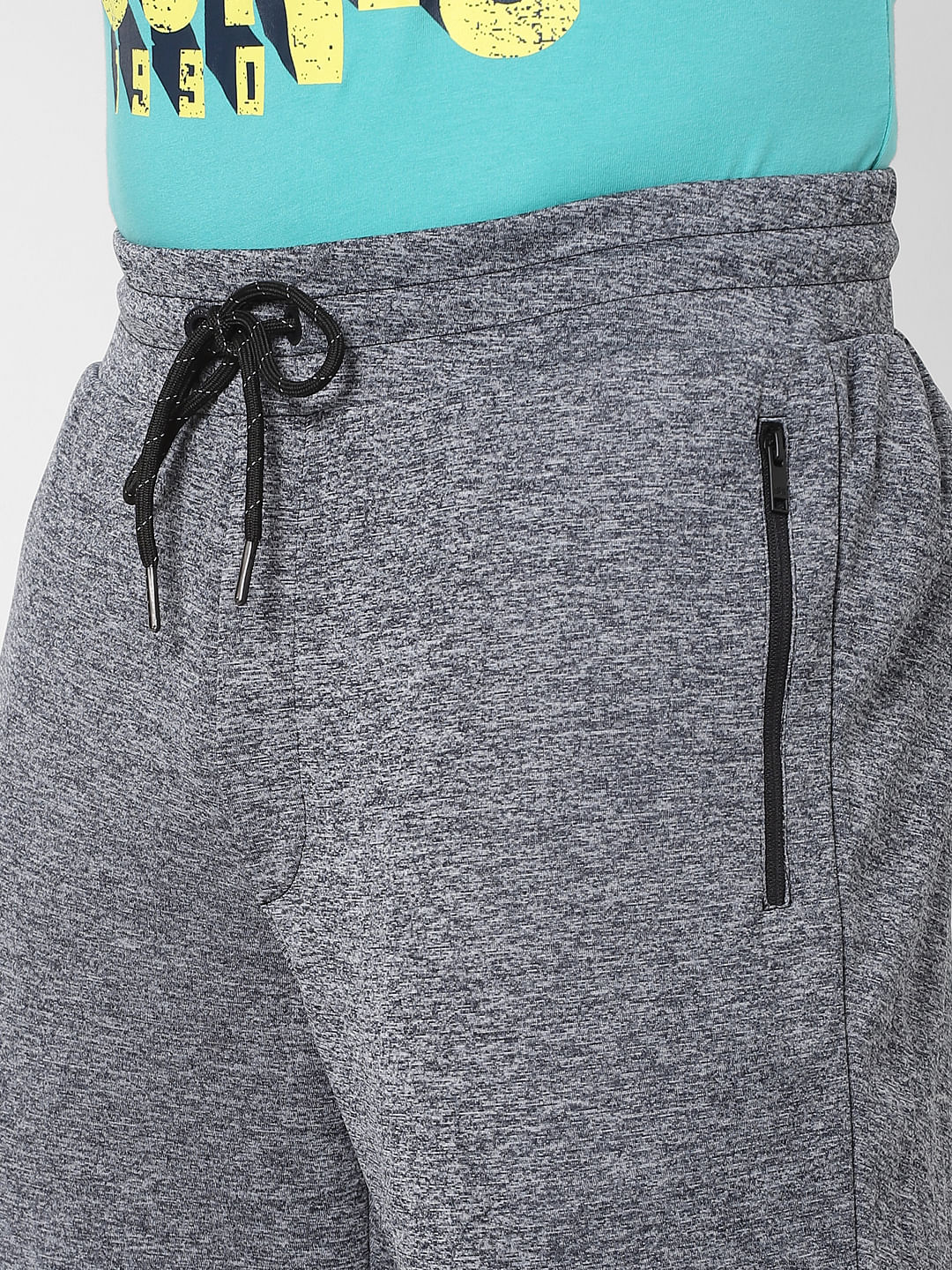 Grey Mid Rise Trackpants
