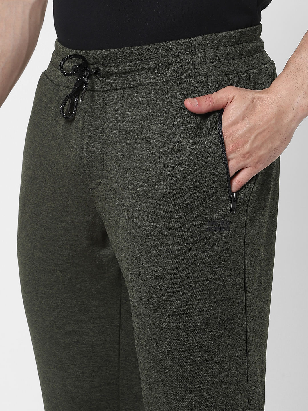 Green Mid Rise Trackpants