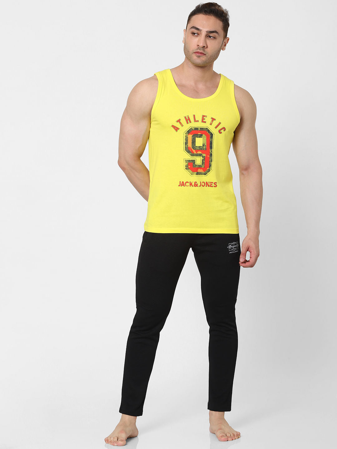 Black Mid Rise Textured Trackpants