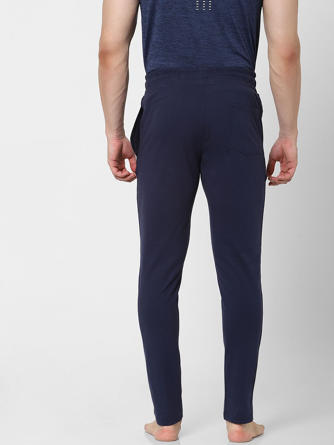 Blue Mid Rise Trackpants
