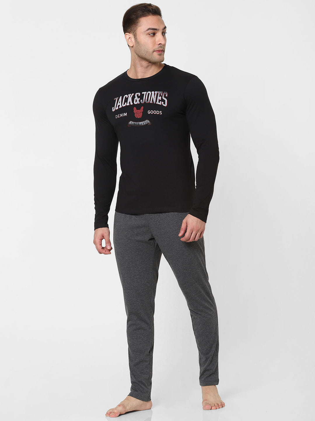 Grey Mid Rise Sweatpants