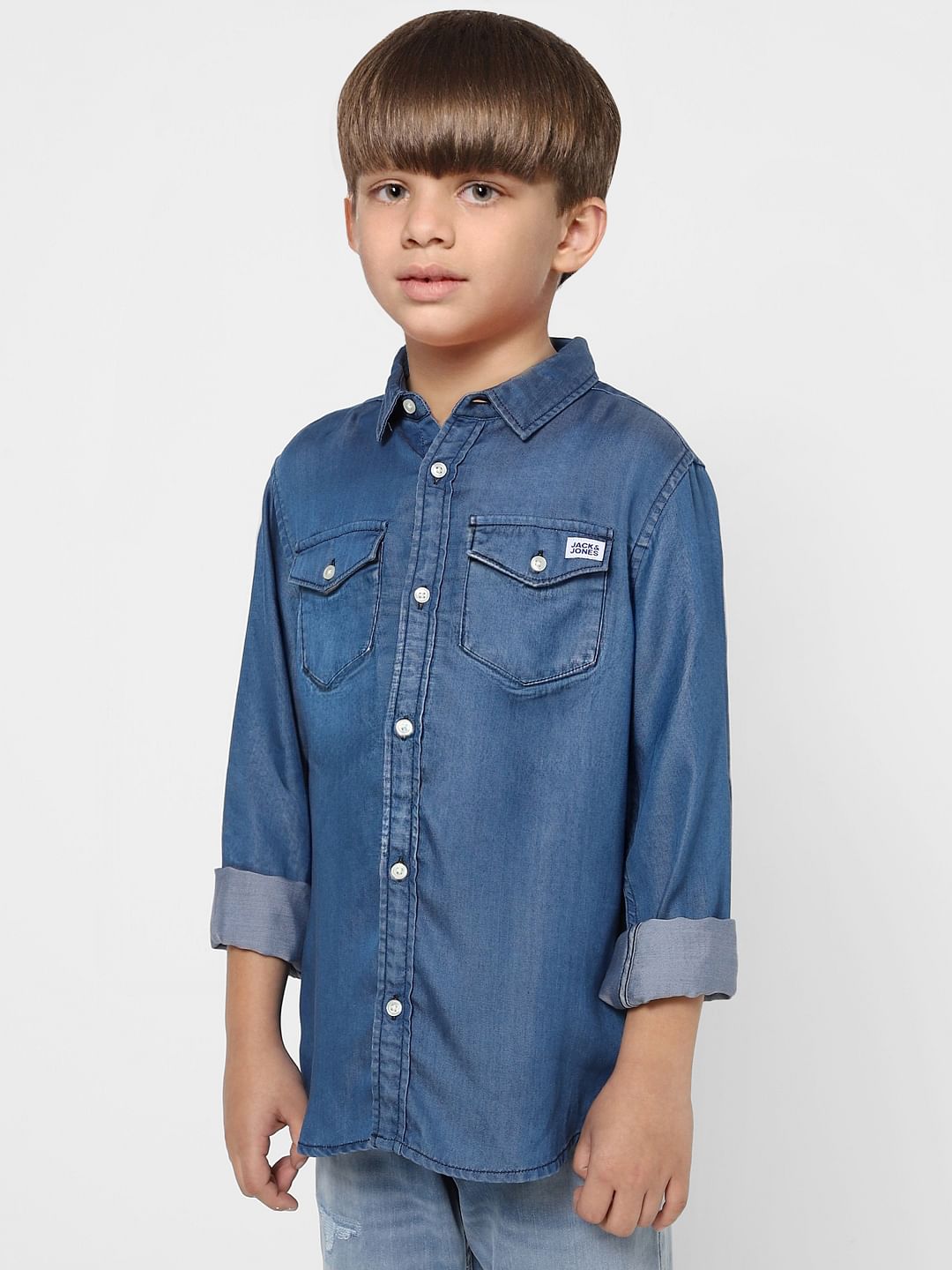 Boys Blue Denim Full Sleeves Shirt