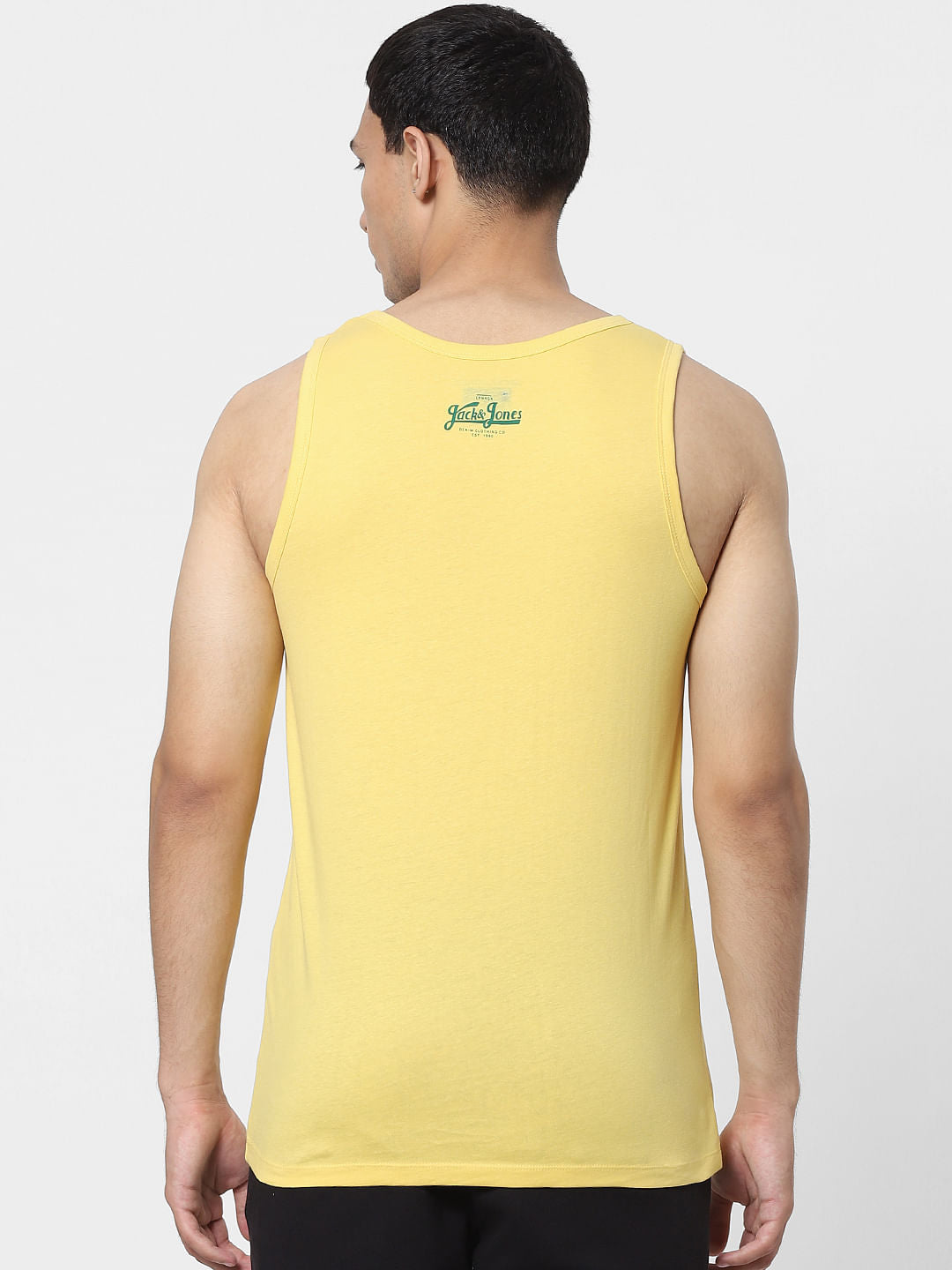 Yellow Logo Print Vest