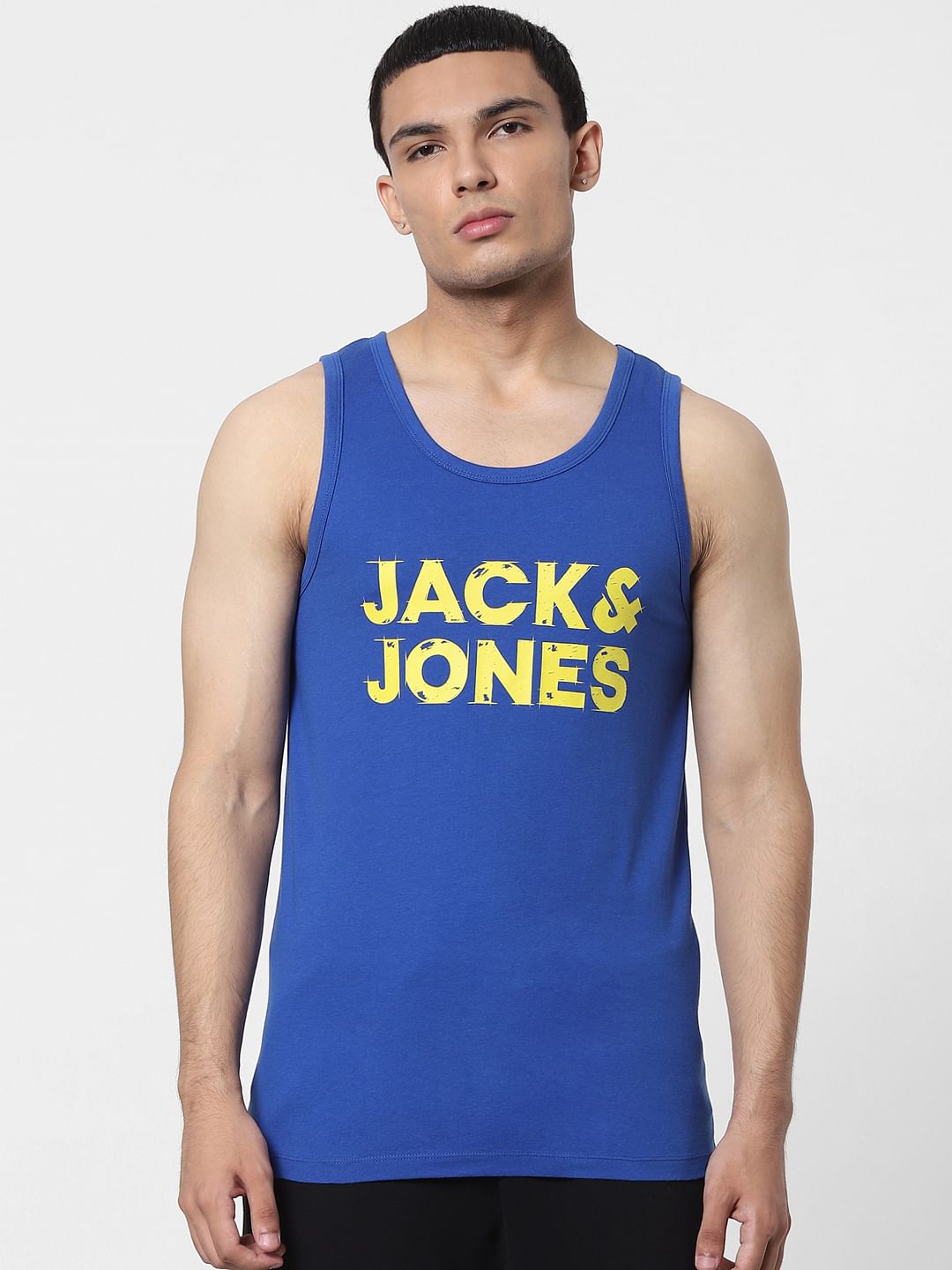 Blue Logo Print Vest