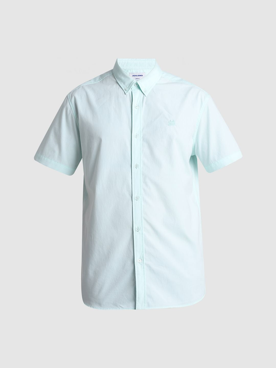 Green Cotton Short Sleeves Shirt