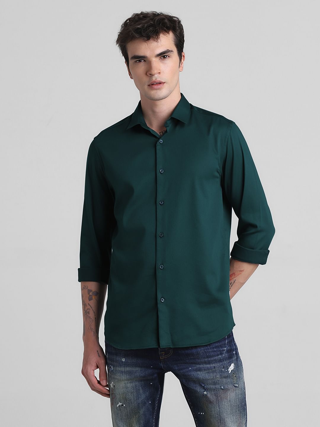 Dark Blue Full Sleeves Shirt
