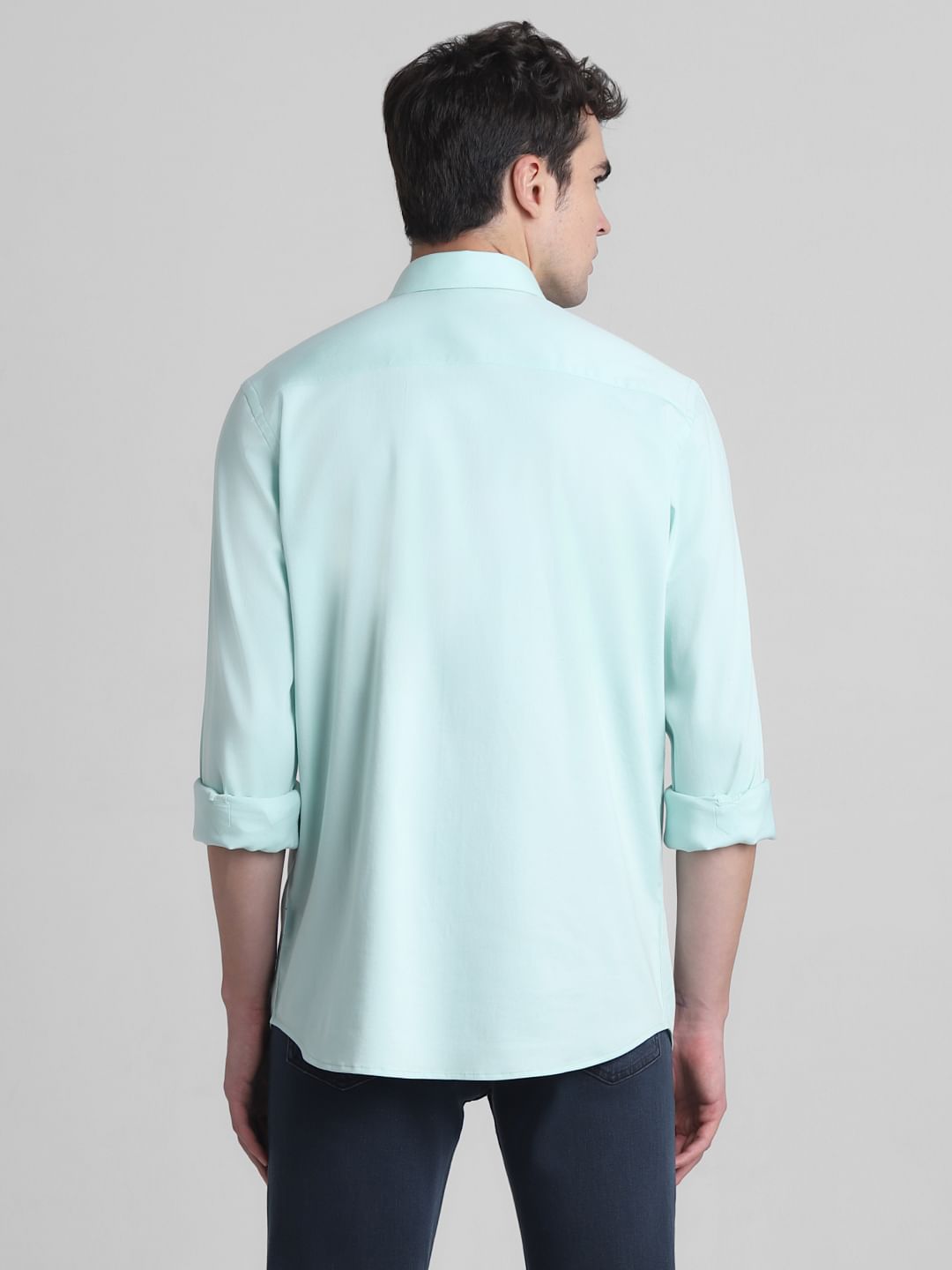Green Formal Full Sleeves Shirt