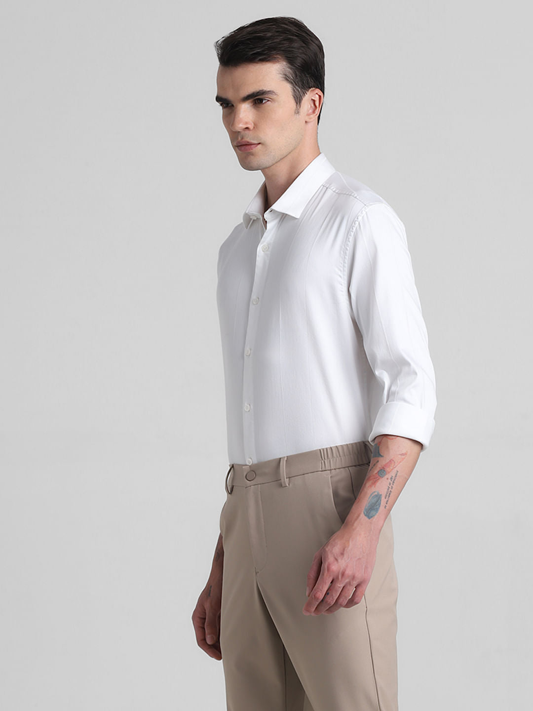 White Full Sleeves Shirt