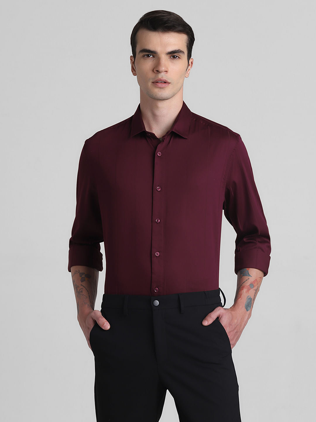 Maroon Full Sleeves Shirt