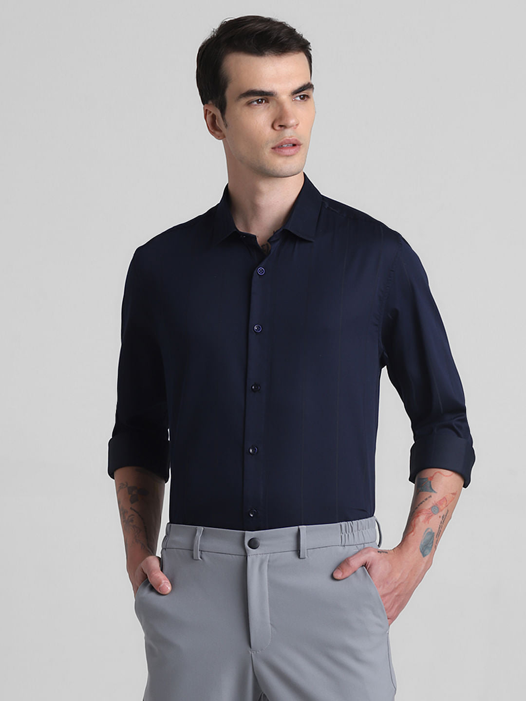 Dark Blue Full Sleeves Shirt