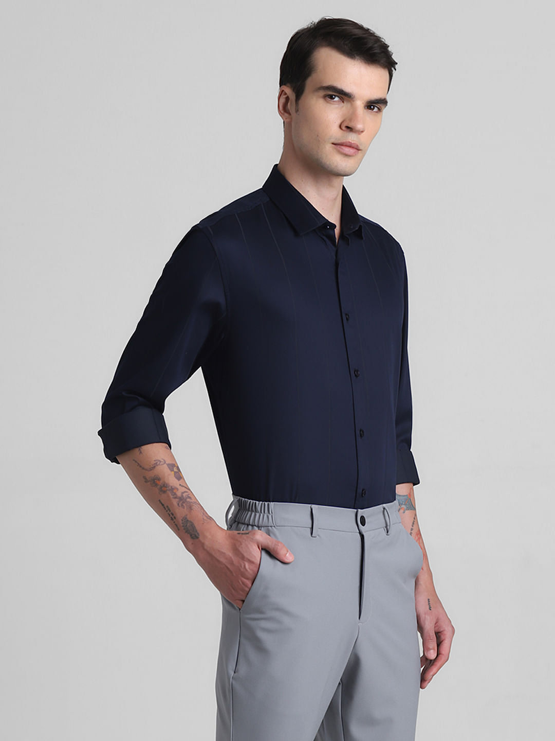 Dark Blue Full Sleeves Shirt