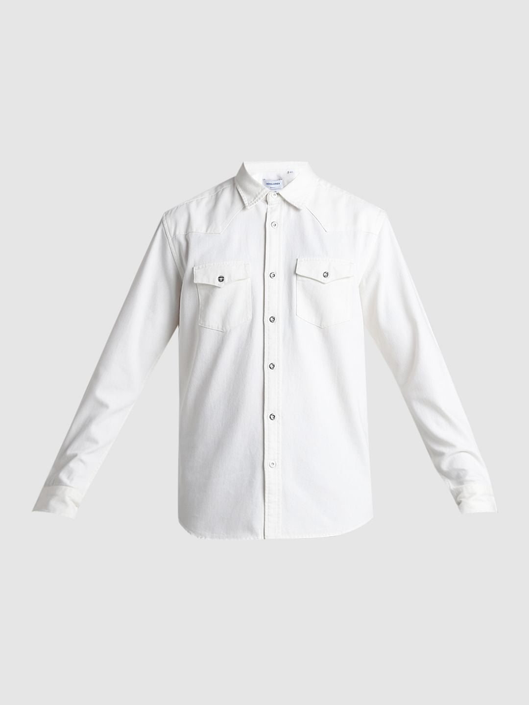 Ecru Denim Full Sleeves Shirt