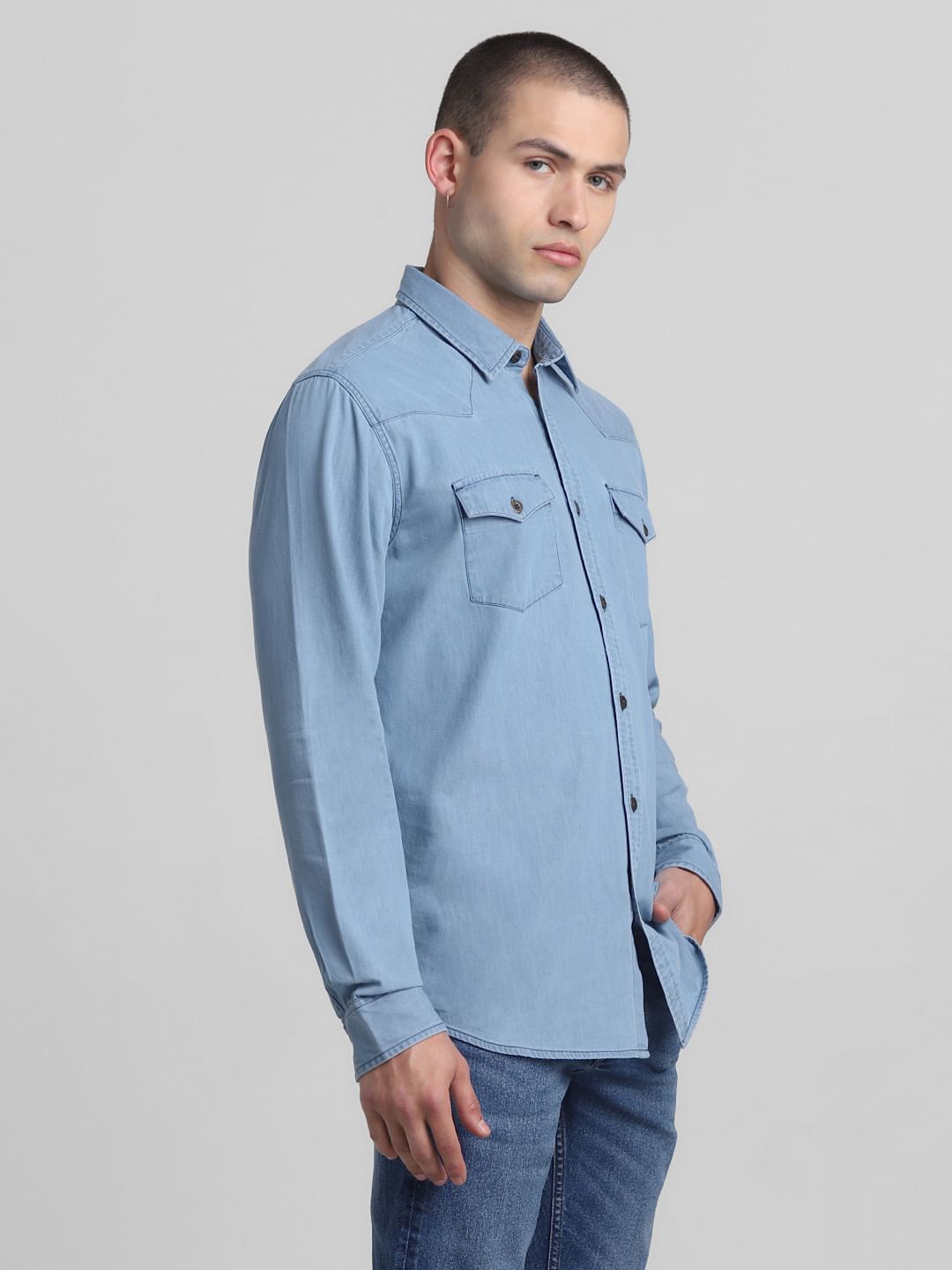 Light Blue Full Sleeves Denim Shirt
