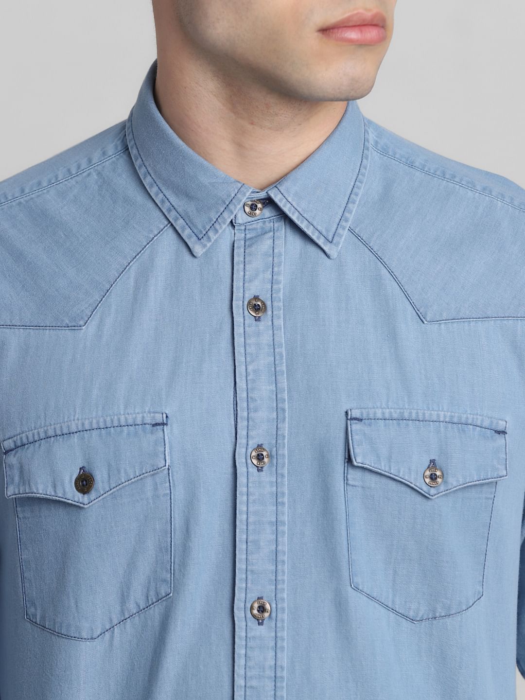 Light Blue Full Sleeves Denim Shirt