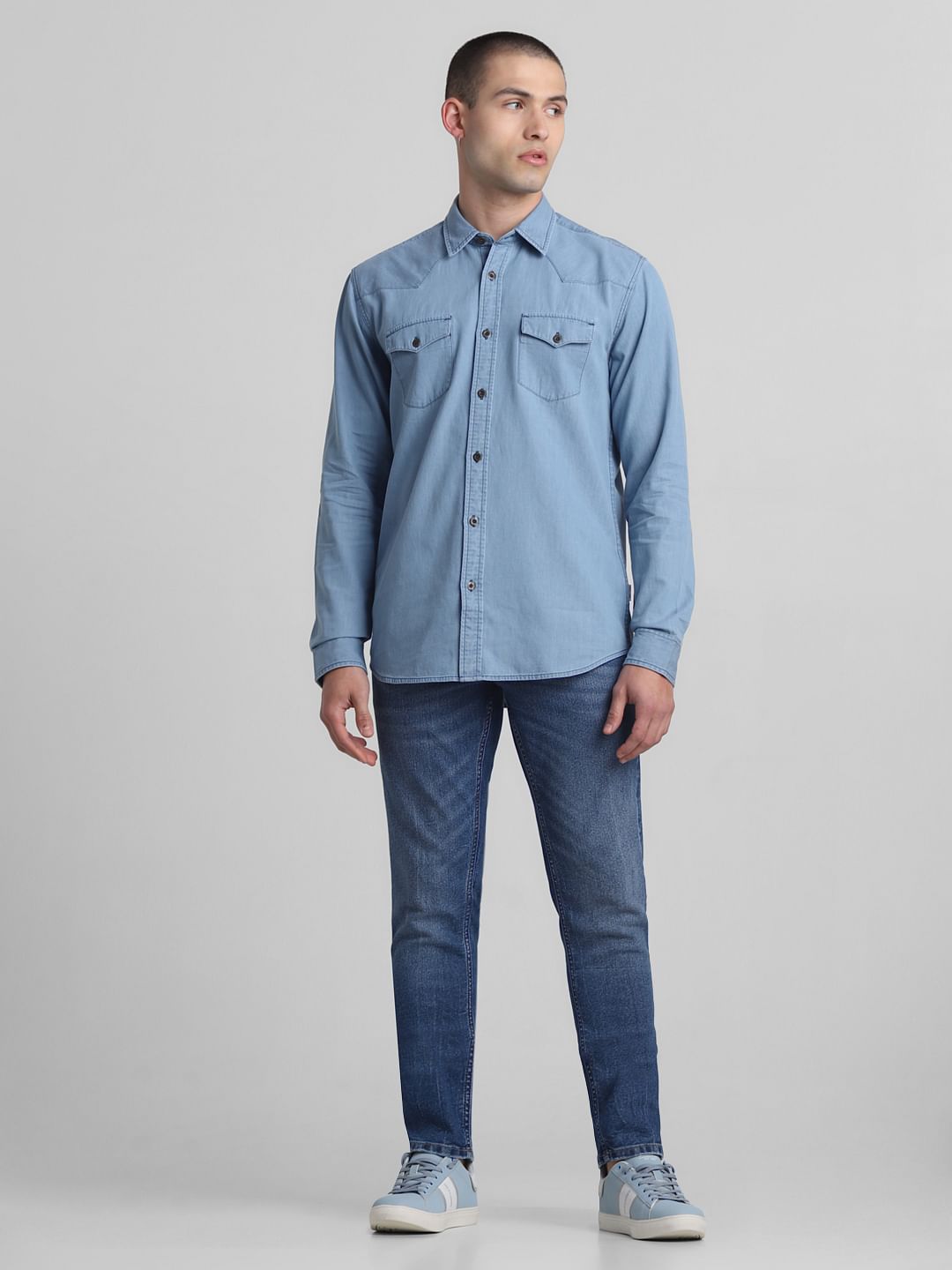 Light Blue Full Sleeves Denim Shirt