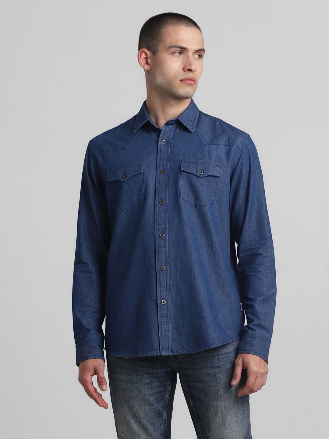 Blue Full Sleeves Denim Shirt
