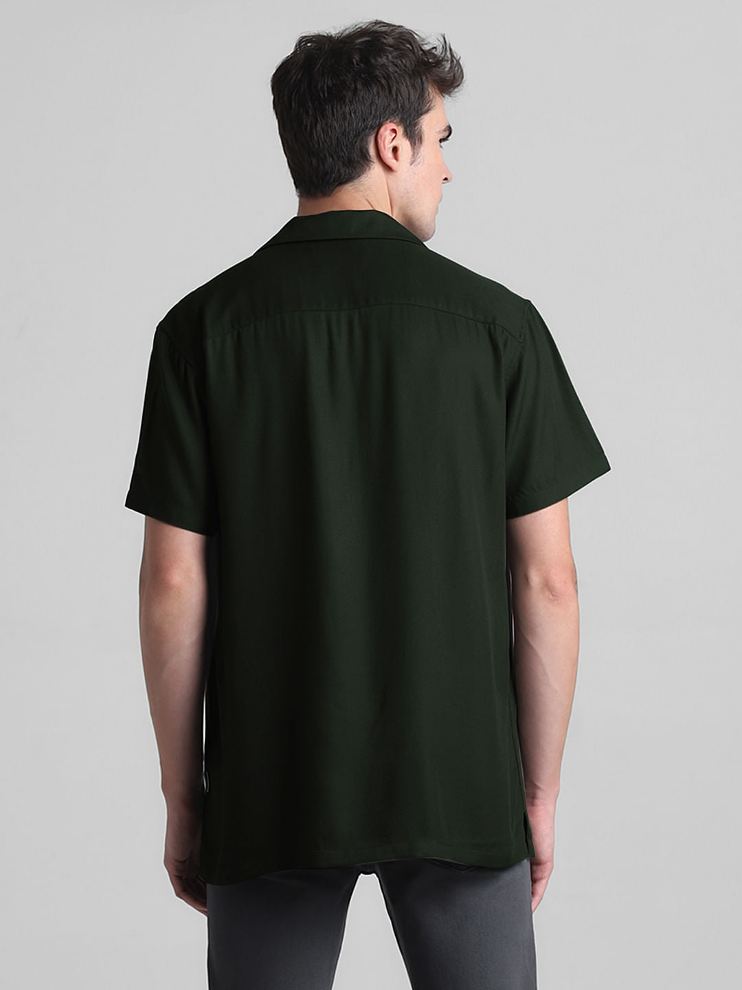 Dark Green Short Sleeves Shirt