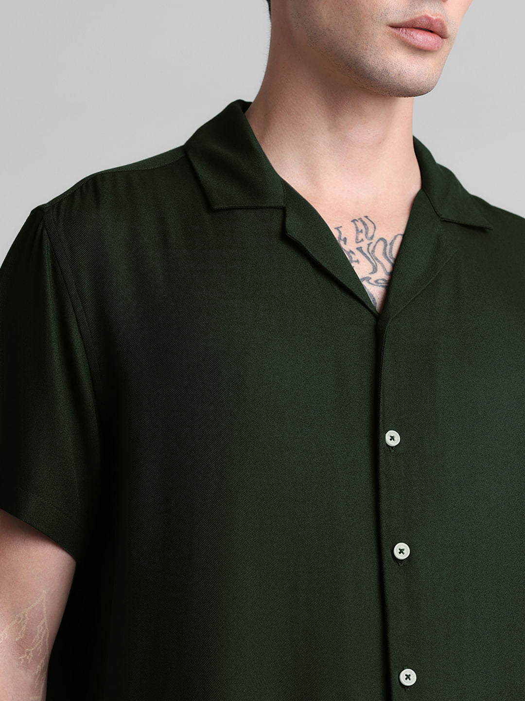 Dark Green Short Sleeves Shirt