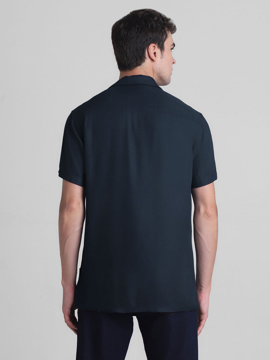 Dark Blue Short Sleeves Shirt