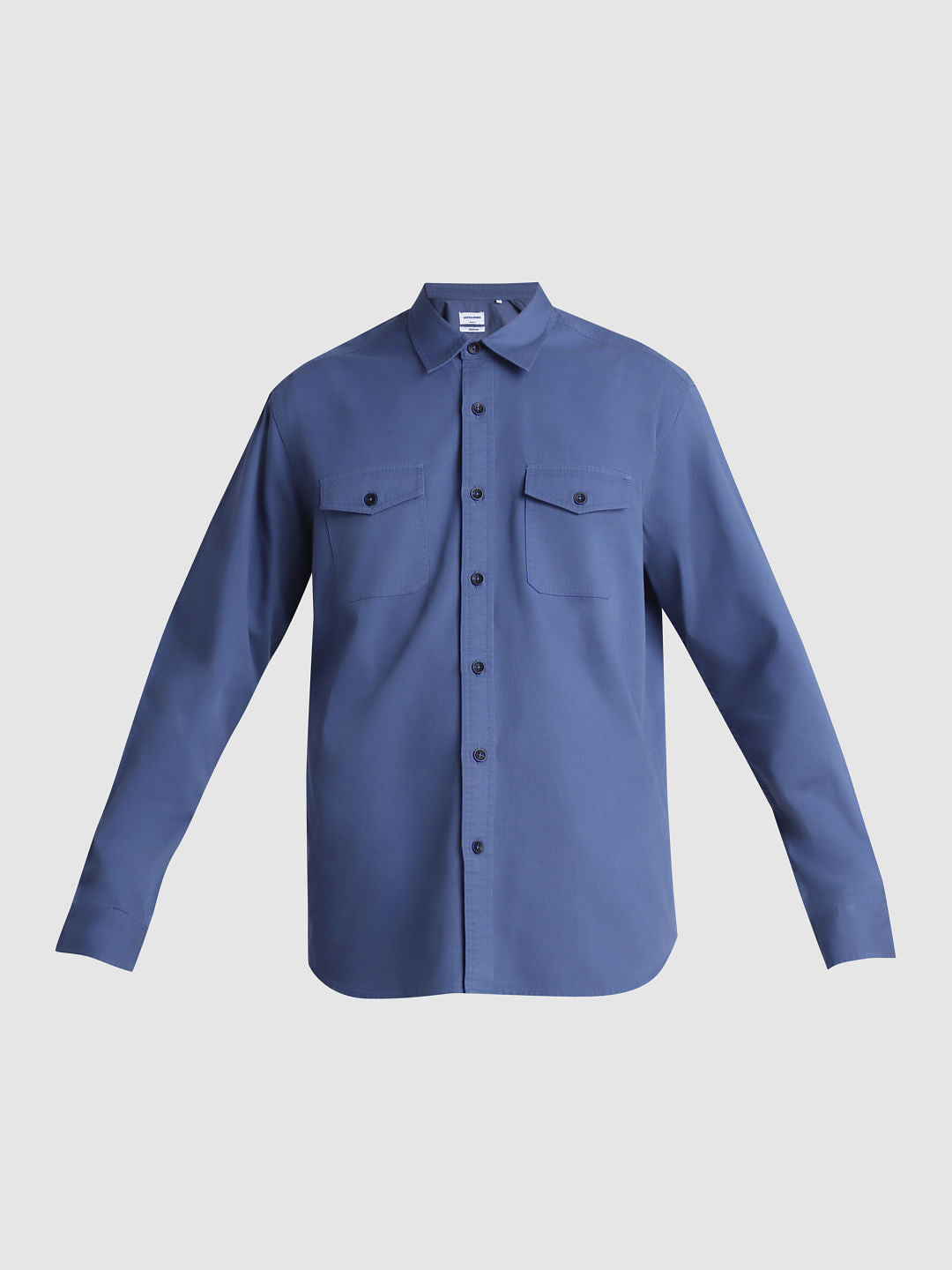 Blue Cotton Full Sleeves Shirt