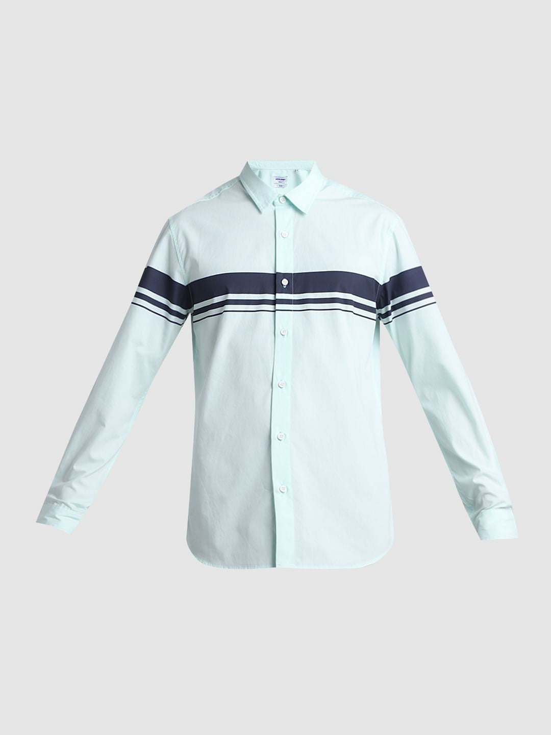 Mint Green Cotton Full Sleeves Shirt