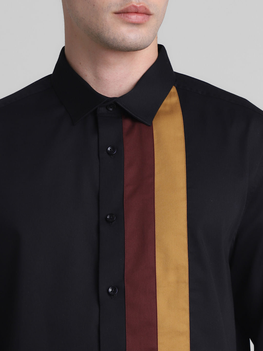 Black Printed Full Sleeves Shirt