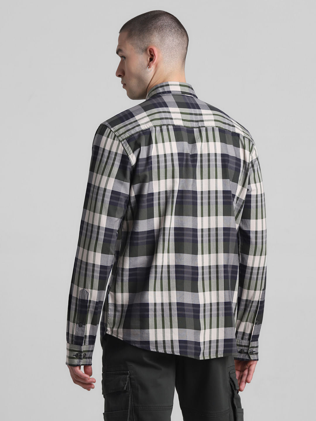 Green Check Full Sleeves Shirt
