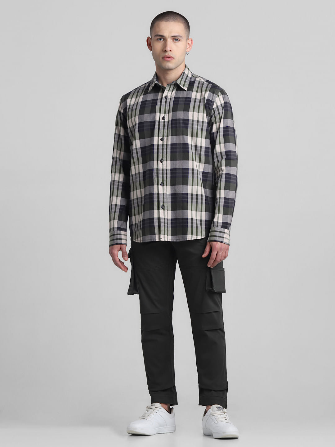 Green Check Full Sleeves Shirt