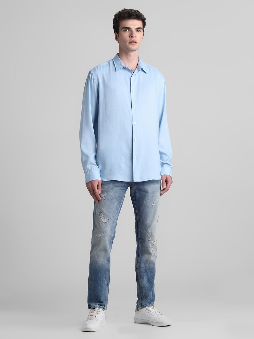 Blue Full Sleeves Shirt
