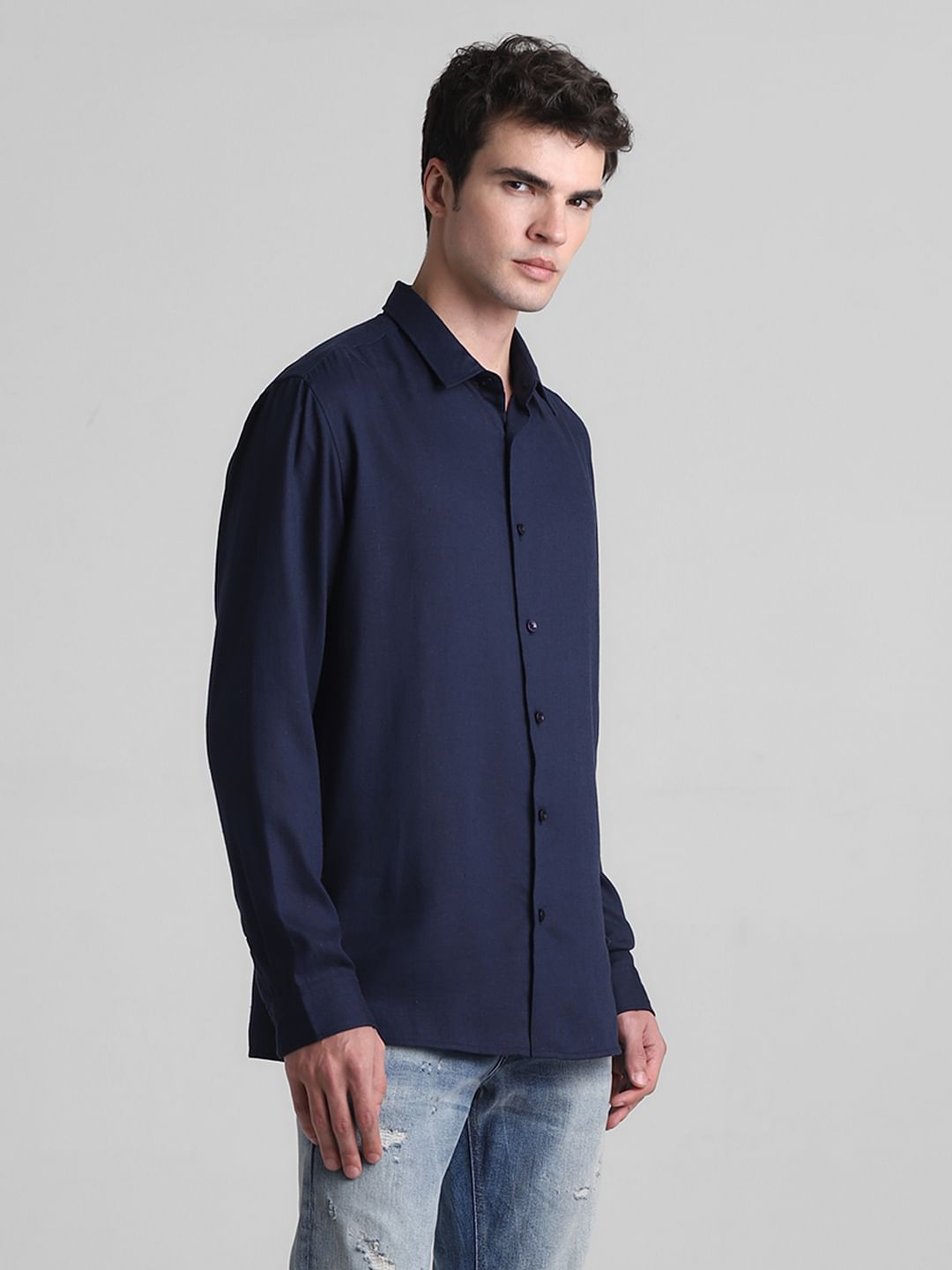 Dark Blue Full Sleeves Shirt
