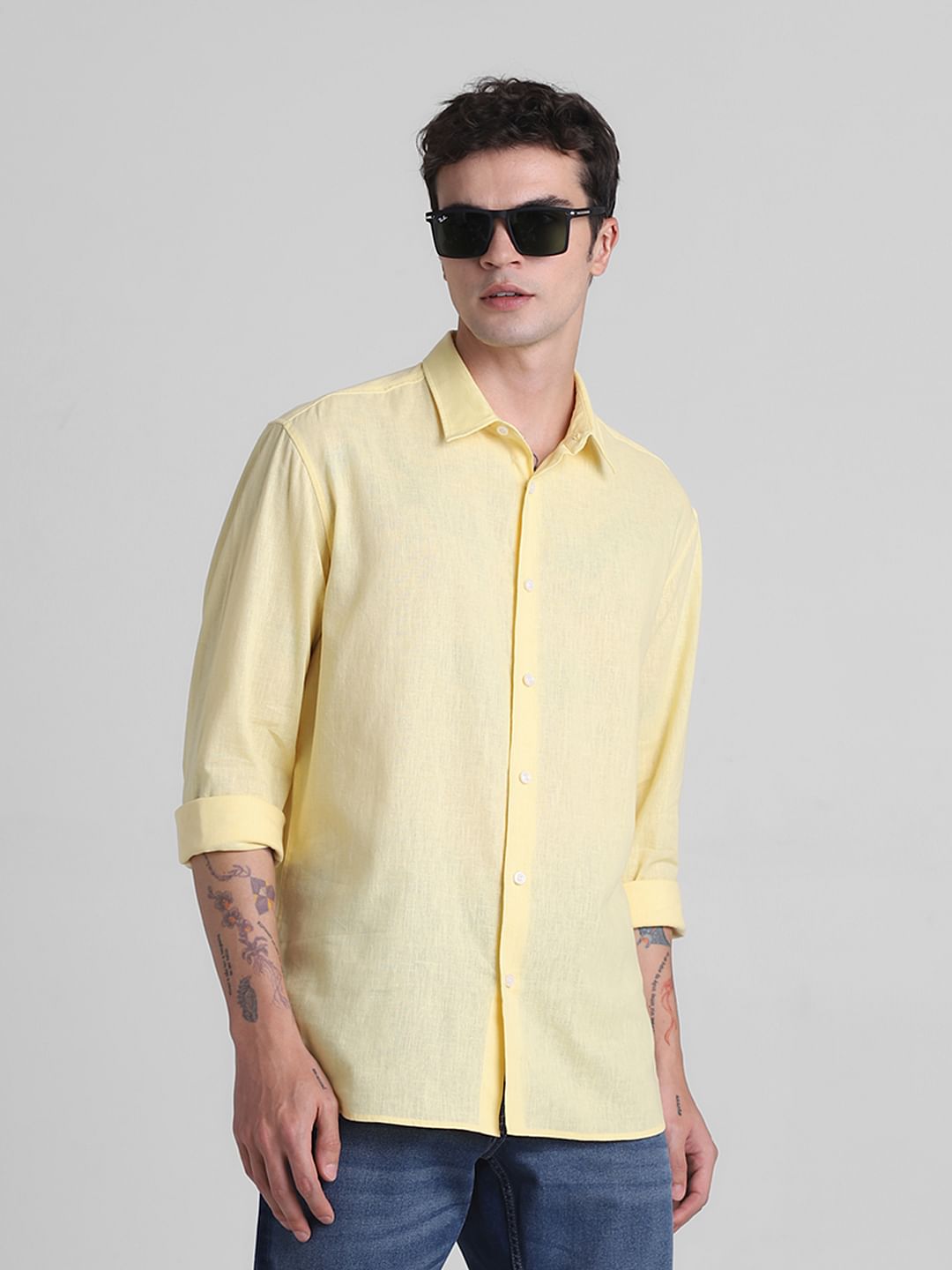 Yellow Full Sleeves Shirt