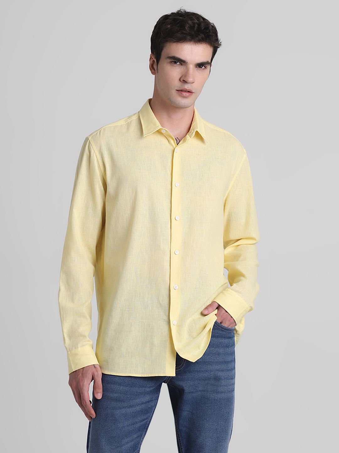 Yellow Full Sleeves Shirt