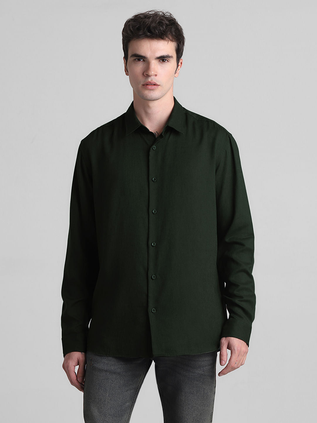 Dark Green Full Sleeves Shirt