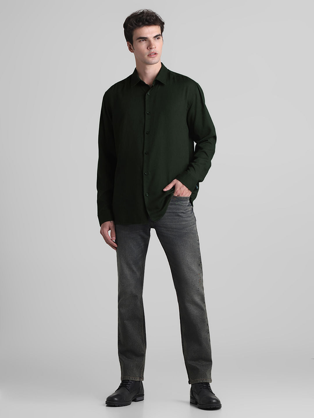 Dark Green Full Sleeves Shirt