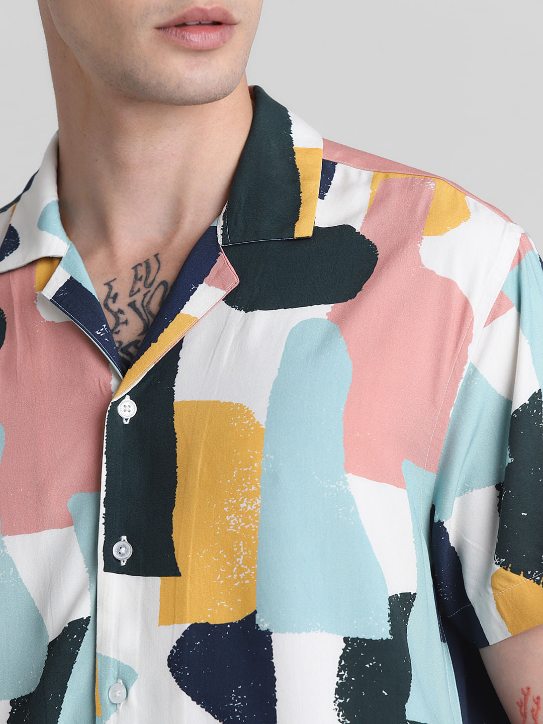 Pink Printed Short Sleeves Shirt