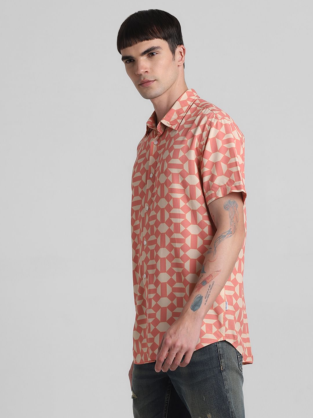 Coral printed Short Sleeves Shirt