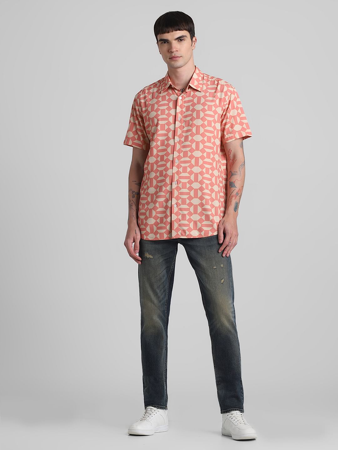 Coral printed Short Sleeves Shirt