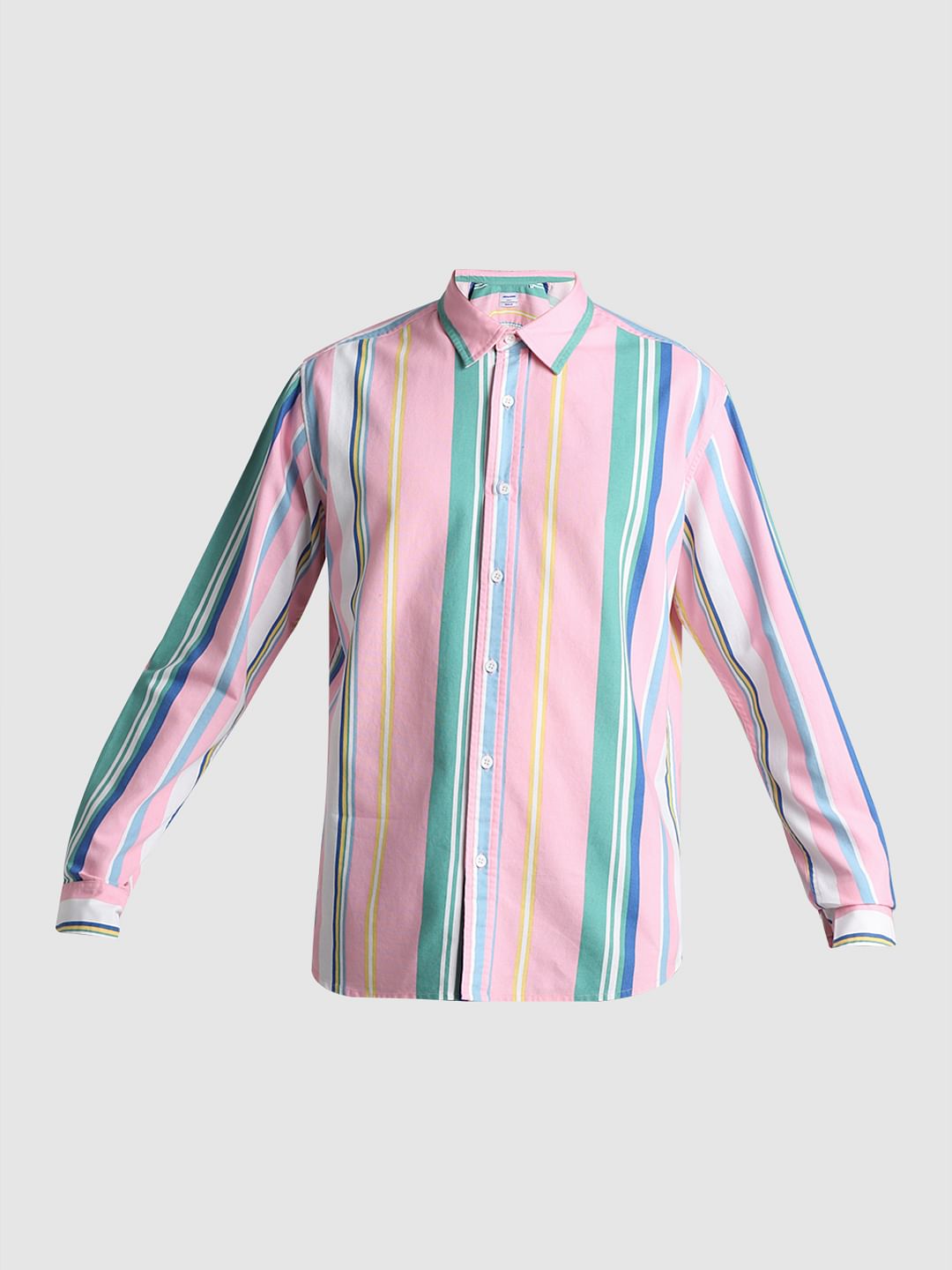 Pink Striped Full Sleeves Shirt
