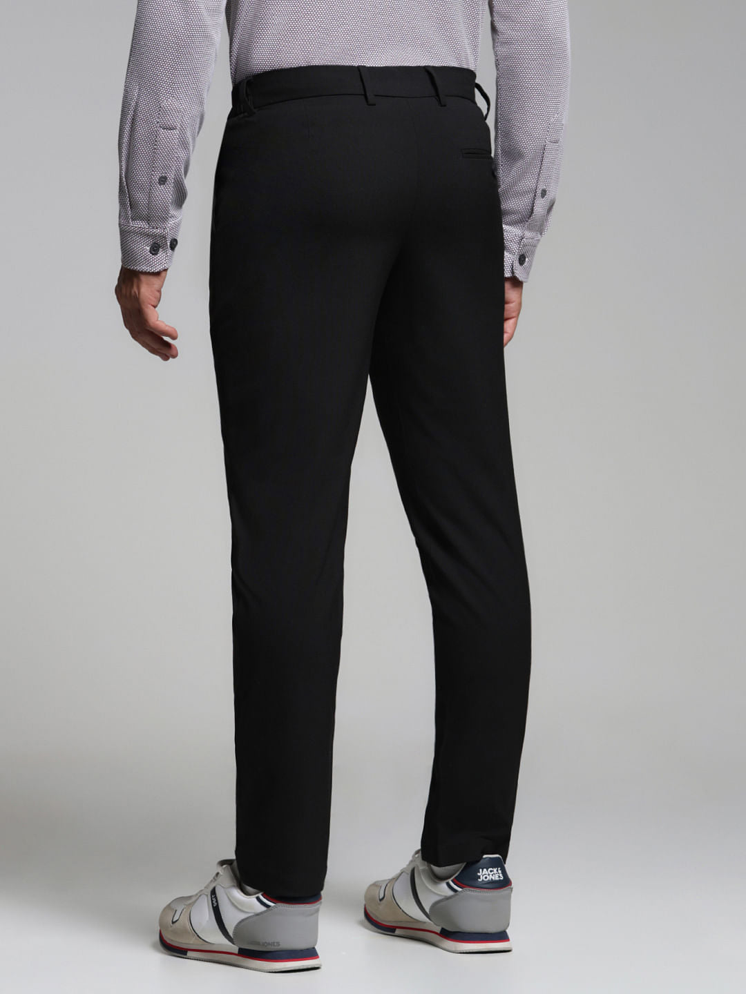Black Mid Rise Slim Fit Pants