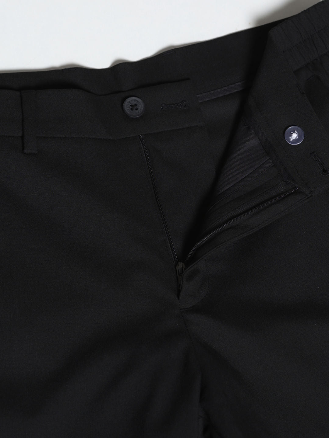 Black Mid Rise Slim Fit Pants